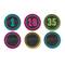 Teacher Created Resources Chalkboard Brights Numbers Magnetic Accents, 3 Packs of 126